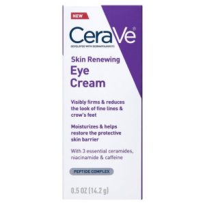 CeraVe Skin Renewing Eye Cream 0.5 oz tube for fine lines and dark circles