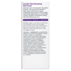 CeraVe Skin Renewing Eye Cream 0.5 oz tube for fine lines and dark circles