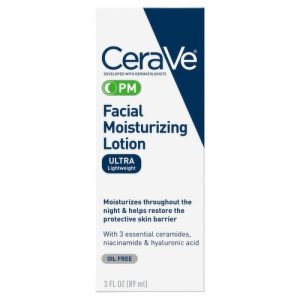 CeraVe PM Facial Moisturizing Lotion 3 fl oz bottle ultra lightweight oil-free