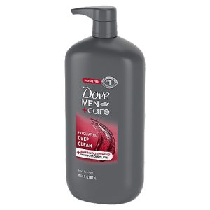 Dove Men+Care Exfoliating Deep Clean 30 oz body and face wash pump bottle