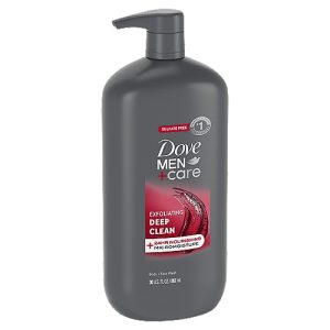 Dove Men+Care Exfoliating Deep Clean 30 oz body and face wash pump bottle