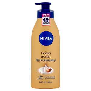 Nivea Cocoa Butter Lotion 16.9 oz bottle for dry skin hydration