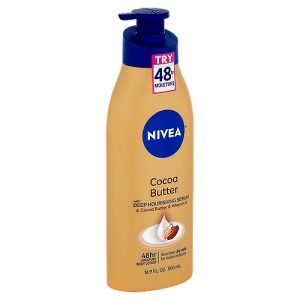 Nivea Cocoa Butter Lotion 16.9 oz bottle for dry skin hydration