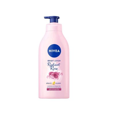 Nivea Radiant Rose Bright Lotion 525ml pump bottle with Argan Oil