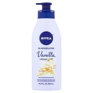Nivea Vanilla and Almond Oil Infused Lotion 16.9 oz bottle for dry skin