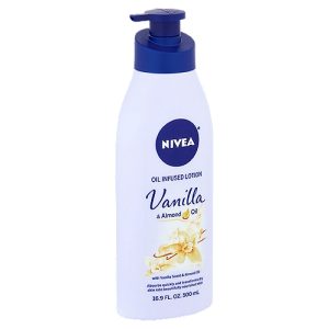 Nivea Vanilla and Almond Oil Infused Lotion 16.9 oz bottle for dry skin